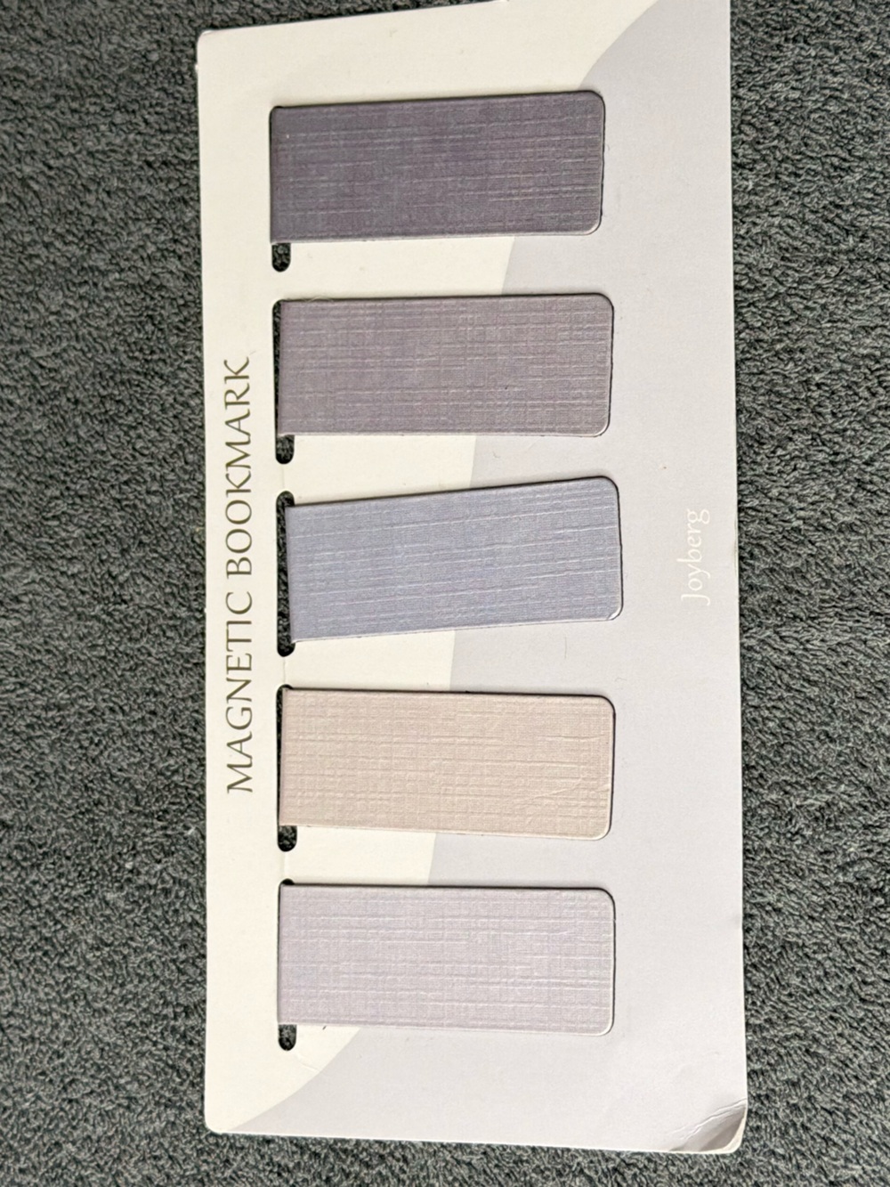 Magnetic Bookmark Set — Lavender and Light Gray
